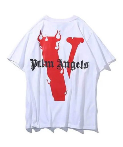White Vlone X Palm Angels T-shirt back